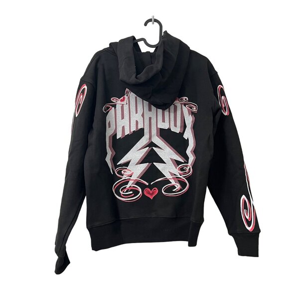 Paradox Lab Black Airbrushed Heart Lightning Arc Logo Philly USA Size XSmall - Picture 6 of 7